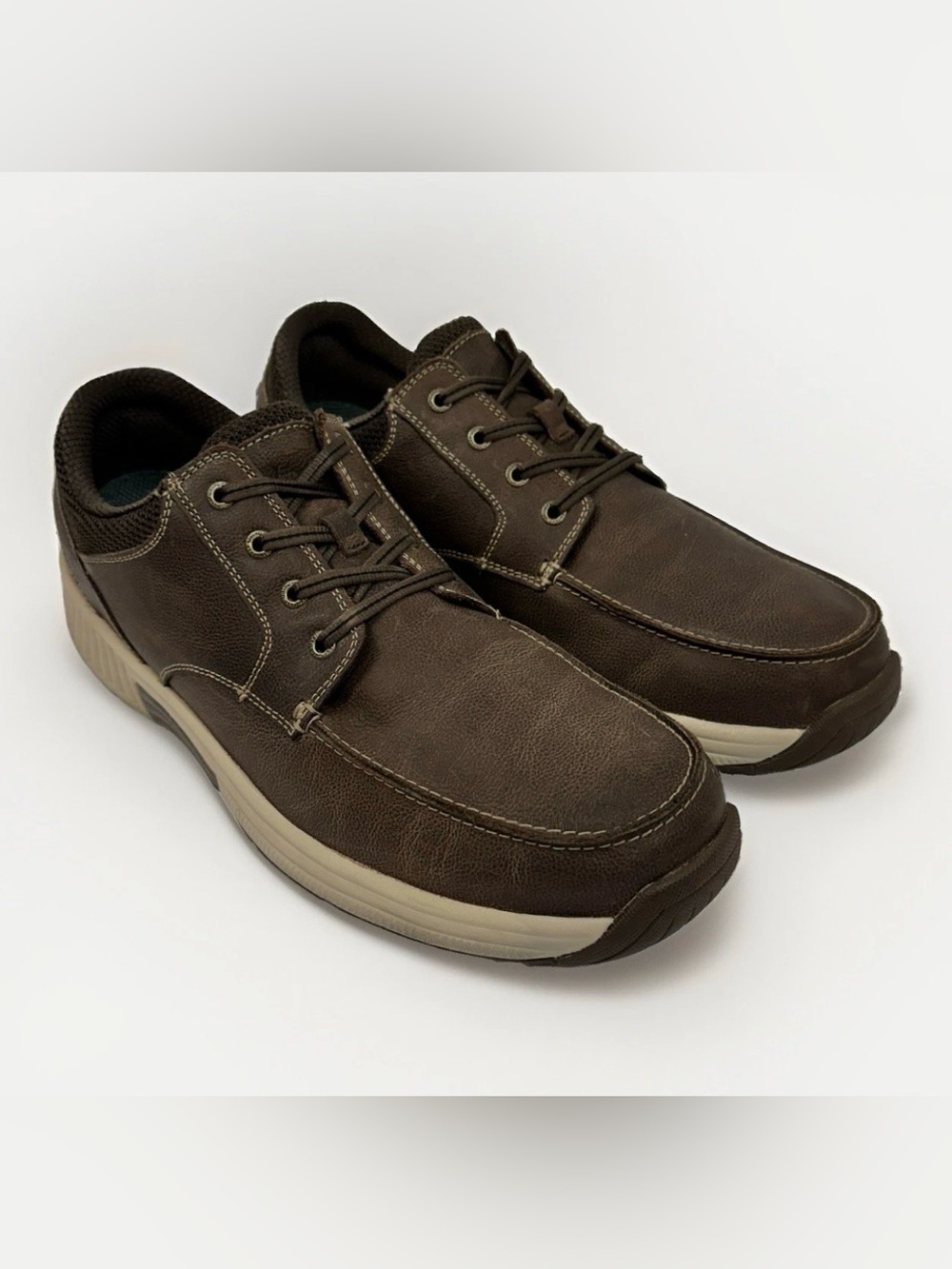 Orthofeet Leo 428 Men's 13 D Brown Leather Orthopedic Walking Comfort Shoes